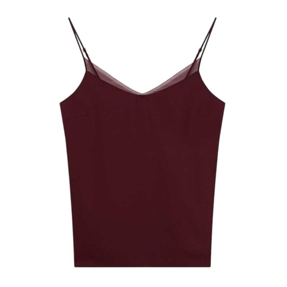 Ted Baker Womens/Ladies Chiffon Lightweight Tank Top / Oxblood